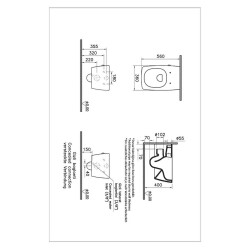 VitrA Metropole Temassız Entegre Ara Musluk Asma Klozet ,Slim Klozet Kapağı ve Gömme Rezervuar Seti - 3
