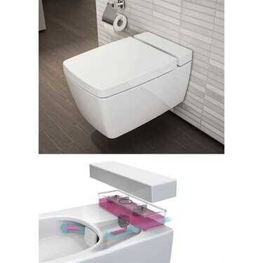 VitrA Metropole VitrAfresh Kanallı Asma Klozet ve Kapak Takımı, Beyaz - 4