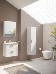 VitrA Mia 66049 Banyo Dolabı Seti, 60cm, Beyaz - 2