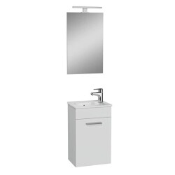 VitrA Mia 75022 Banyo Dolabı Seti,Kapaklı, 40cm, Parlak Beyaz - 1