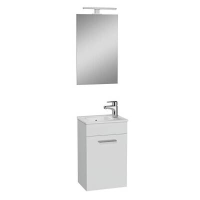 VitrA Mia 75022 Banyo Dolabı Seti,Kapaklı, 40cm, Parlak Beyaz - 1