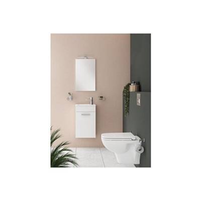 VitrA Mia 75022 Banyo Dolabı Seti,Kapaklı, 40cm, Parlak Beyaz - 3