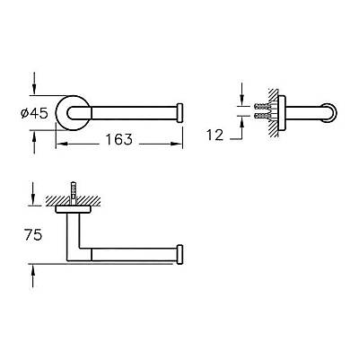 VitrA Minimax Yedek Tuvalet Kağıtlığı A44789 Krom - 2