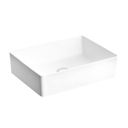 VitrA Nuo Çanak lavabo 7436B003-0016 Dikdörtgen - kompakt - 50x38 cm - armatür deliksiz - su taşma deliksiz - beyaz 