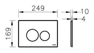 VitrA Origin Kumanda Paneli 740-1600 Beyaz - 4