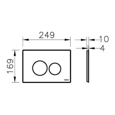 VitrA Origin Kumanda Paneli 740-1600 Beyaz - 2
