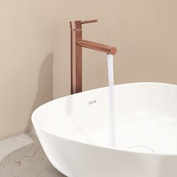 VitrA Origin Lavabo Bataryası A4255826 Yüksek - Uzun Çıkış Ucu - Bakır - 3