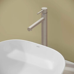 VitrA Origin Lavabo Bataryası A4255834 Yüksek - Uzun Çıkış Ucu - Fırçalı Nikel - 4
