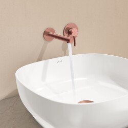 VitrA Origin Ankastre Lavabo Bataryası A4258126 Sıva Üstü Grubu - İki Rozetli - Bakır - 2