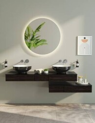 VitrA Origin Ankastre Lavabo Bataryası A4258136WTC Sıva üstü grubu - mat siyah - 4