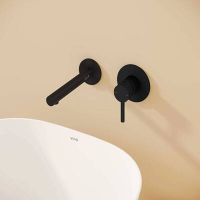 VitrA Origin Ankastre Lavabo Bataryası A4258136WTC Sıva Üstü Grubu - Mat Siyah - 4