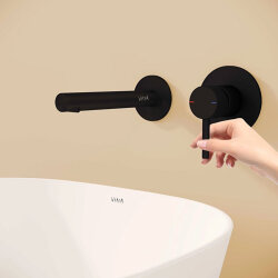 VitrA Origin Ankastre Lavabo Bataryası A4258136WTC Sıva Üstü Grubu - Mat Siyah - 5