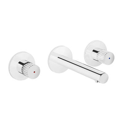 VitrA Origin Ankastre Lavabo Bataryası A42582 Sıva Üstü Grubu - Üç Rozetli - Krom - 1