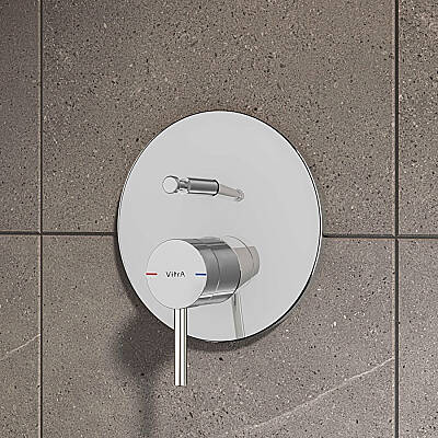 VitrA Origin Ankastre Banyo Bataryası A42620 Sıva Üstü Grubu - Minibox - Krom - 3