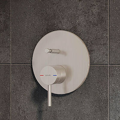 VitrA Origin Ankastre Banyo Bataryası A4262034 Sıva Üstü Grubu - Minibox - Fırçalı Nikel - 3
