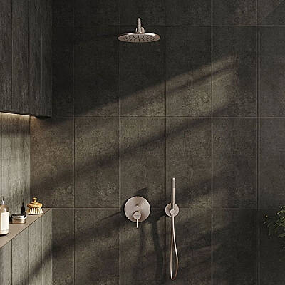 VitrA Origin Ankastre Banyo Bataryası A4262034 Sıva Üstü Grubu - Minibox - Fırçalı Nikel - 4