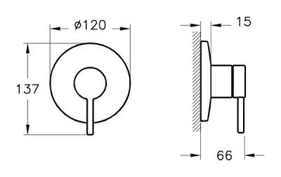 VitrA Origin Ankastre Lavabo Bataryası A42621 Duvardan Kontrol - Sıva Üstü Grubu - Minibox - Krom - 5