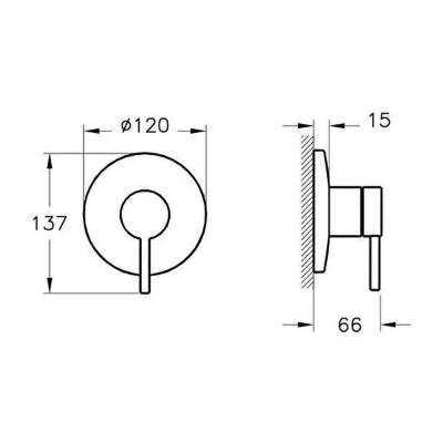 VitrA Origin A4262129 Ankastre Banyo Bataryası, Soft Bakır - 2