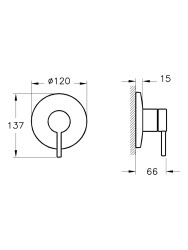 Vitra Origin A4262136 Ankastre Duş Bataryası - Mat Siyah - Sıva Üstü - 2