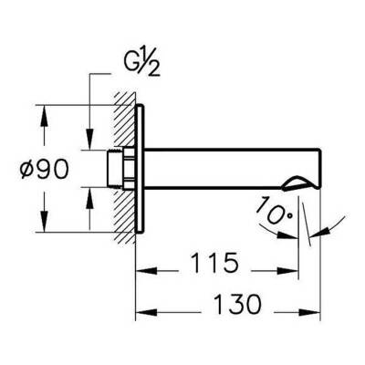 VitrA Origin Çıkış Ucu A4262234 Fırçalı Nikel - 2