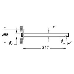 VitrA Origin Çıkış Ucu A42683 Duvardan - Krom - 2