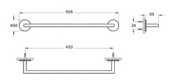 VitrA Origin Havluluk A4488634 45 cm - Fırçalı Nikel - 3