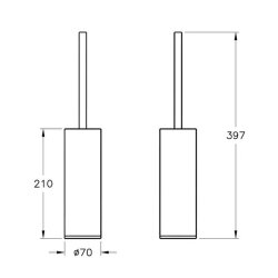VitrA Origin Tuvalet Fırçalığı A44893 Yerden - Krom - 4