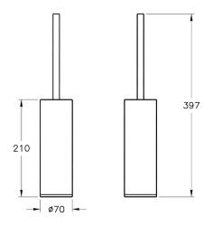 VitrA Origin Tuvalet Fırçalığı A4489326 Yerden - Bakır - 3