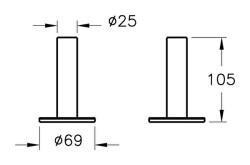 VitrA Origin Diş Fırçalığı A44896 Tekli - Yerden - Krom - 4