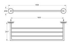 VitrA Origin Havluluk A44899 Üçlü - Krom - 2