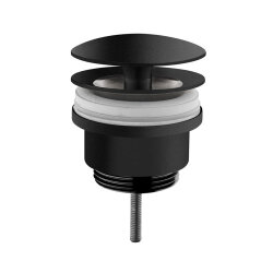VitrA Origin A4514839 Unıversal Sabit Lavabo Süzgeci, Parlak Siyah