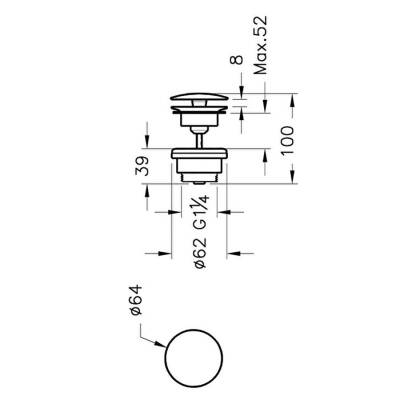 VitrA Lavabo Yuvarlak Süzgeci Universal A4514926 Basmalı - Bakır - 2