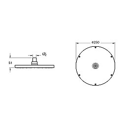 VitrA Duş Başlığı A4563834 Fırçalı Nikel - 2