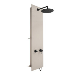 VitrA Origin Duş Sistemi A45806 Masajlı - Bej Cam - Siyah