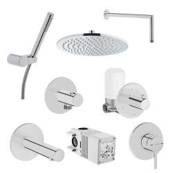 VitrA Origin Ankastre Duş Seti - 8 Parça - Krom