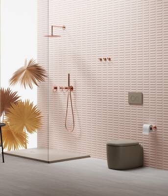 VitrA Origin Ankastre Duş Seti - 8 Parça - Bakır - 2