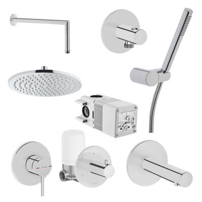 VitrA Origin Ankastre Duş Seti - Krom - 8 Parça - 3