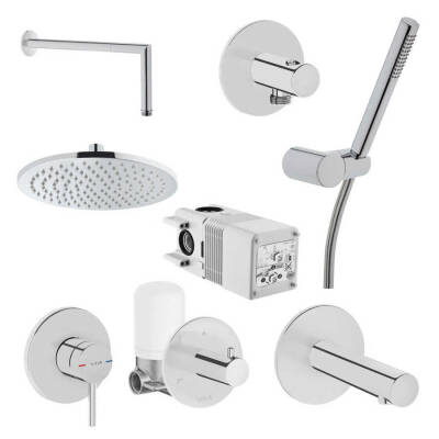 VitrA Origin Ankastre Duş Seti, Krom, 9 Parça - 3