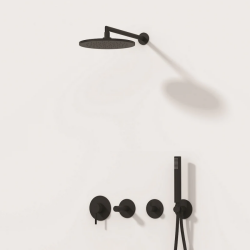 VitrA Origin Ankastre Duş Seti, Siyah, 9 Parça - 1