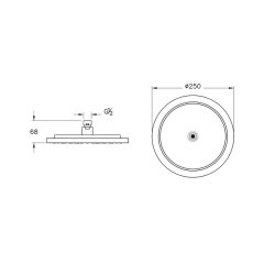 VitrA Origin Classic A4579436 Duş Başlığı,Mat Siyah - 2