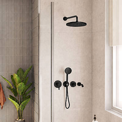 VitrA Origin Classic Ankastre Duş Seti, 8 Parça, Mat Siyah - 1