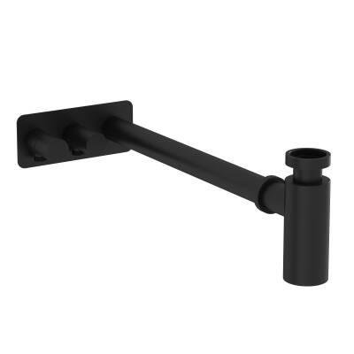 VitrA Origin Lavabo Sifon Seti A4515636 Asimetrik rozetli - mat siyah - 1