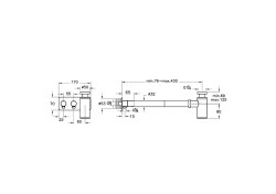 VitrA Origin Lavabo Sifon Seti A4515636 Asimetrik rozetli - mat siyah - 2