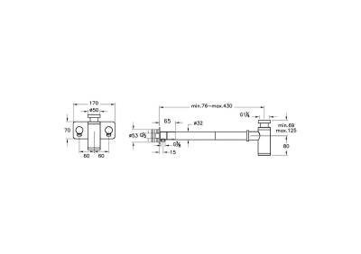 VitrA Origin Lavabo Sifon Seti A4515936 Simetrik rozetli - mat siyah - 2