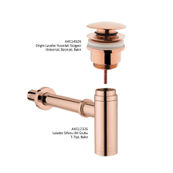 Vitra Origin Lavabo Sifonu ve Süzgeç Seti - Bakır - VitrA