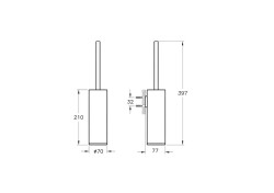 VitrA Origin Tuvalet Fırçalığı A4489474, Duvardan, Soft Altın - 2