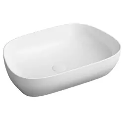 VitrA Outline Çanak lavabo 5993B403-0016 Tv shape - 60x41 cm - armatür deliksiz - su taşma deliksiz - Clean - beyaz 