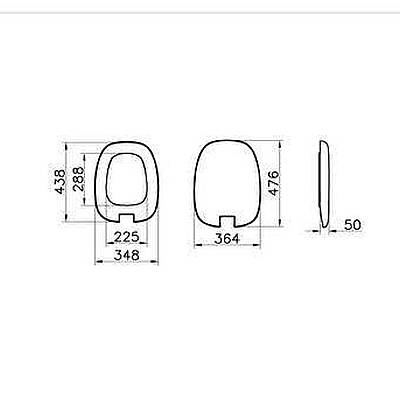 VitrA Plural Klozet Kapağı 126-003-009 Duroplast - Üstten Sıkmalı - Yavaş Kapanır - Kolay Sök-Tak - Metal Menteşeli - Beyaz - 4