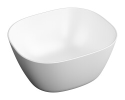 VitrA Plural Çanak lavabo 7811B401-0016 Oval - kompakt - 45x38 cm - armatür deliksiz - su taşma deliksiz - Clean - mat beyaz 