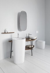 VitrA Plural Çanak lavabo 7812B403-0016 Üçgen - kompakt - 45x40 cm - armatür deliksiz - su taşma deliksiz - Clean - beyaz - 2